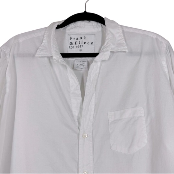 Frank & Eileen White Button Up Eileen Shirt Classic Minimalist Women's Size XL - Picture 2 of 7